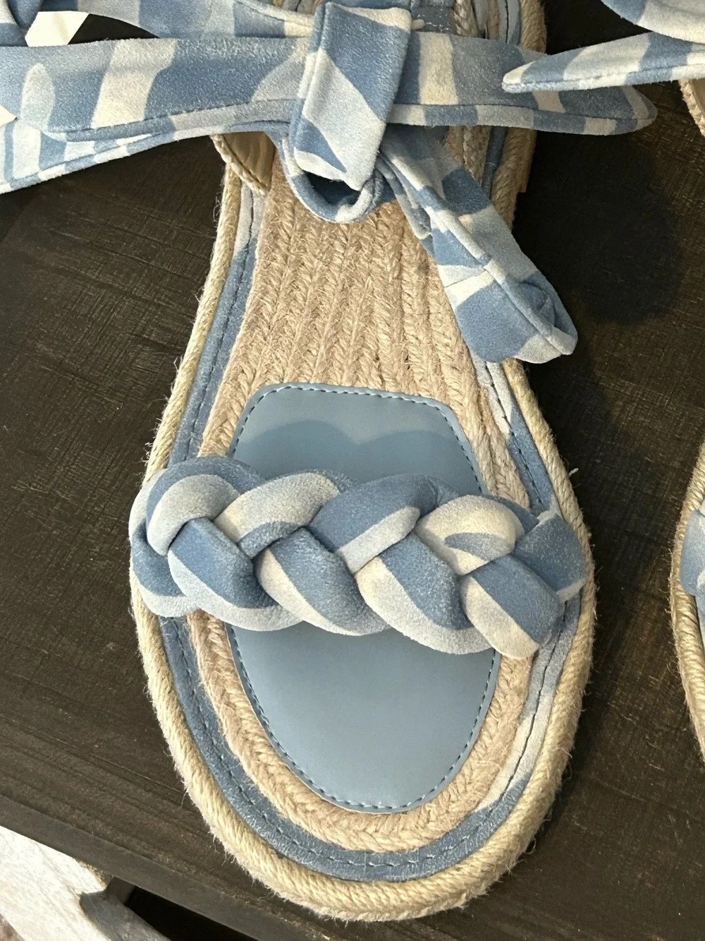 Vince Camuto leather Kastela  Espadrille Sandal(size 9)No Box